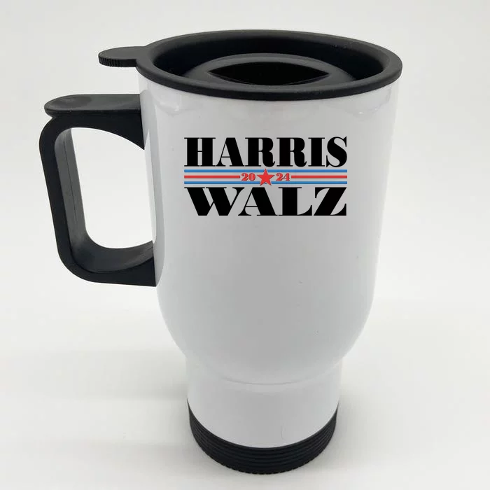 Vote Kamala Harris Tim Walz 2024 Election Front & Back Stainless Steel Travel Mug