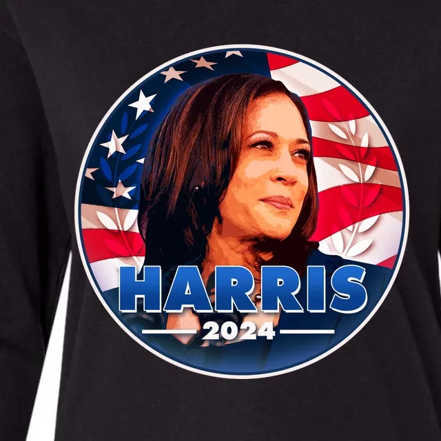 Vote Kamala Harris 2024 Election Emblem Womens Cotton Relaxed Long Sleeve T-Shirt