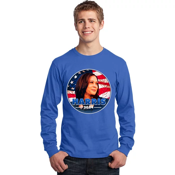 Vote Kamala Harris 2024 Election Emblem Tall Long Sleeve T-Shirt