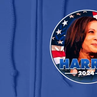 Vote Kamala Harris 2024 Election Emblem Full Zip Hoodie