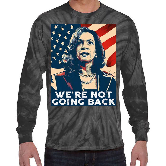 Vintage Kamala Harris 2024 For President Election Campaign Tie-Dye Long Sleeve Shirt