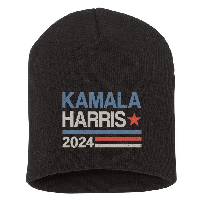 Vintage Kamala Harris 2024 For President Election Campaign Short Acrylic Beanie