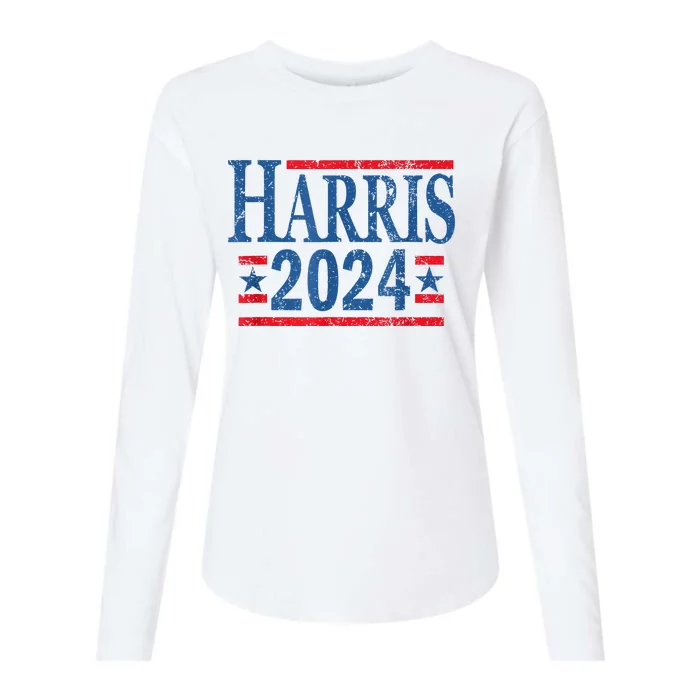 Vintage Kamala Harris 2024 Womens Cotton Relaxed Long Sleeve T-Shirt