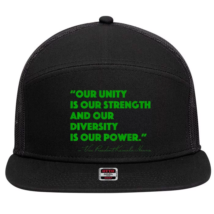 Vp Kamala Harris Quote Premium 7 Panel Mesh Trucker Snapback Hat