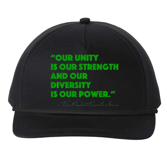 Vp Kamala Harris Quote Premium Snapback Five-Panel Rope Hat