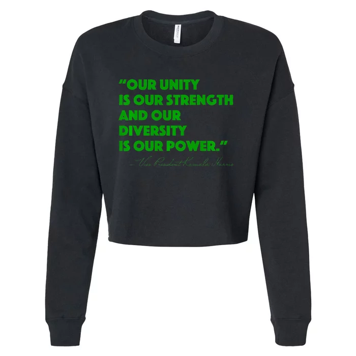 Vp Kamala Harris Quote Premium Cropped Pullover Crew