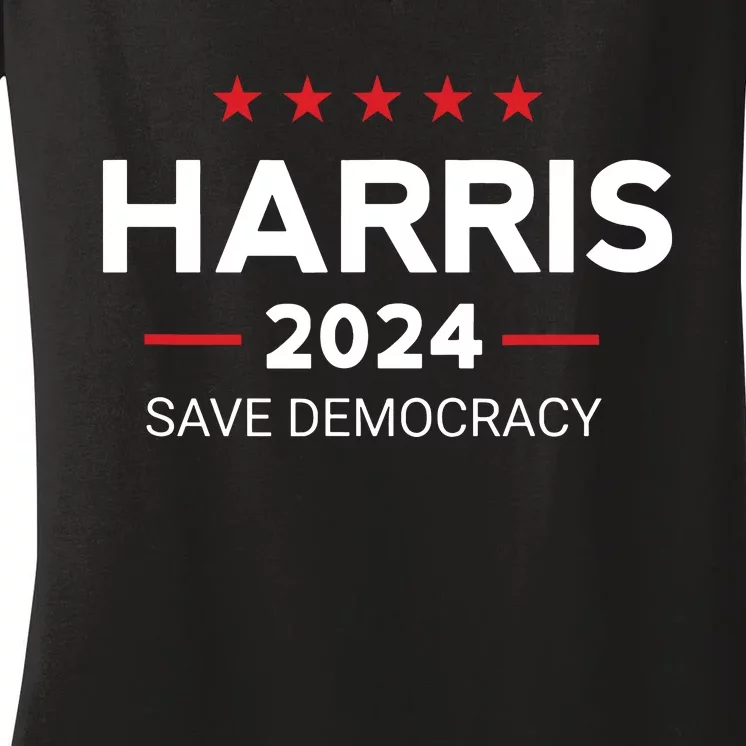 Vote Kamala Harris For Presidential Election 2024 Democratic Women's V-Neck T-Shirt