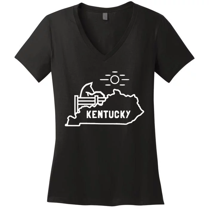 Vintage Kentucky Horse Women's V-Neck T-Shirt