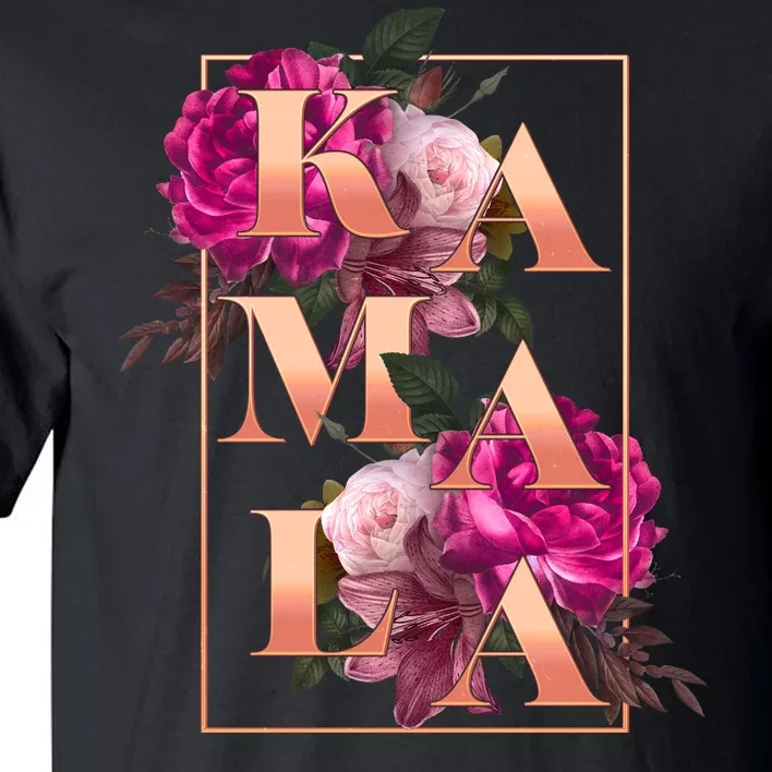 Beautiful Vintage Floral Flowers Vote Kamala Harris 2024 Tall T-Shirt