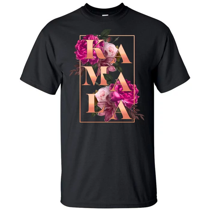 Beautiful Vintage Floral Flowers Vote Kamala Harris 2024 Tall T-Shirt