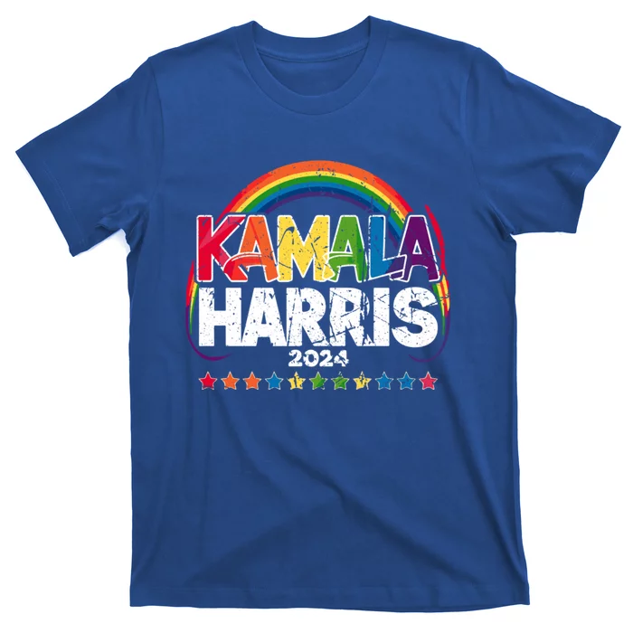 Vintage Kamala Harris 2024 Rainbow Lgbtq+ Gift T-Shirt