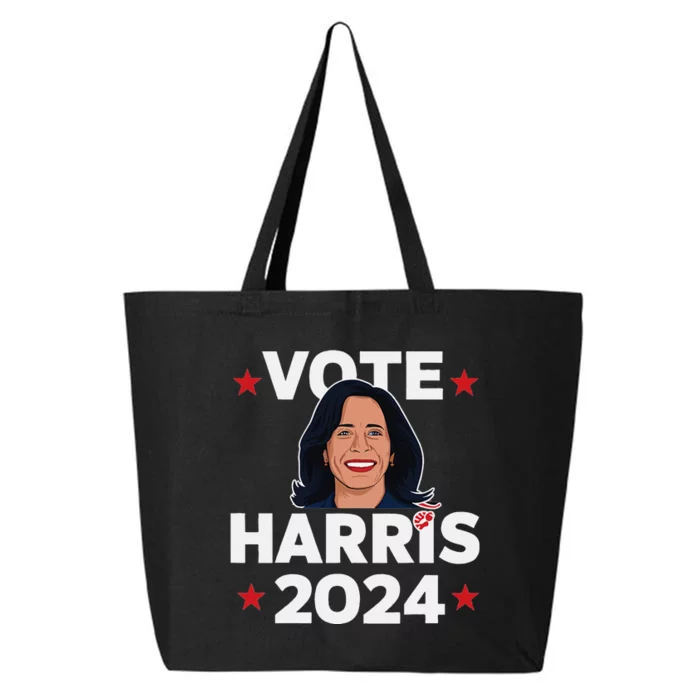 Vote Kamala Harris 2024 For President Campaign 25L Jumbo Tote