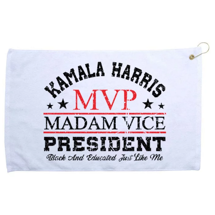 Vintage Kamala Harris Madam Vice President Black Educated Great Gift Grommeted Golf Towel