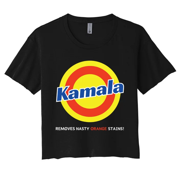 Vote Kamala Harris Removes Nasty Orange Stains Detergent Fun Women's Crop Top Tee