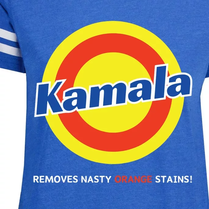 Vote Kamala Harris Removes Nasty Orange Stains Detergent Fun Enza Ladies Jersey Football T-Shirt