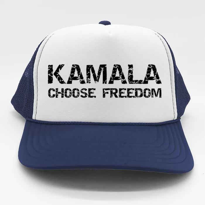 Vintage Kamala Harris Great Gift Election Kamala Choose Freedom Cute Gift Trucker Hat