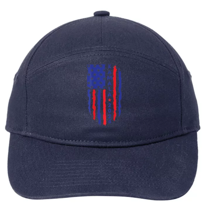 Vote Kamala Harris For President 2024 Election Usa Flag President Kamalaharris 7-Panel Snapback Hat