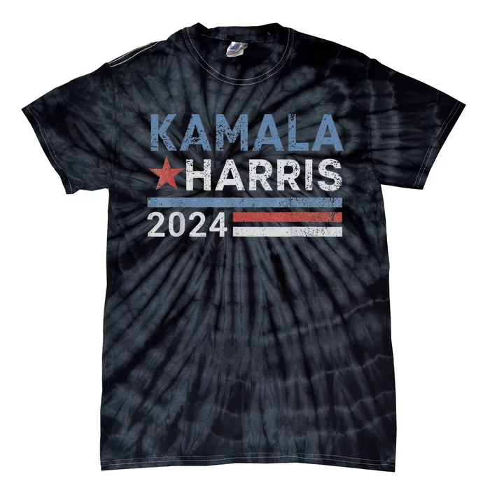 Vintage Kamala Harris 2024 For President Election Campaign Tie-Dye T-Shirt