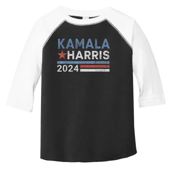 Vintage Kamala Harris 2024 For President Election Campaign Toddler Fine Jersey T-Shirt