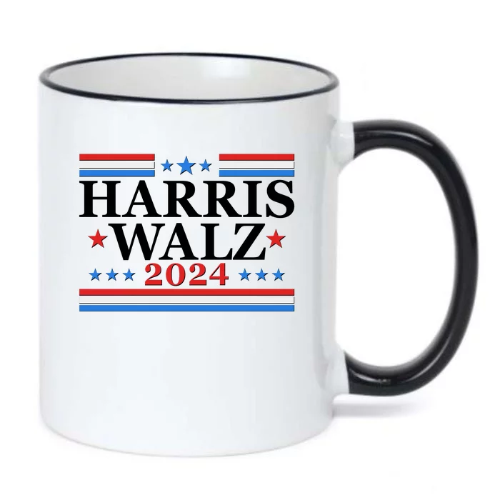 Vote Kamala Harris Tim Walz 2024 Election Black Color Changing Mug