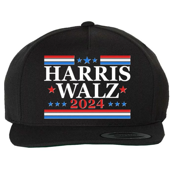 Vote Kamala Harris Tim Walz 2024 Election Wool Snapback Cap