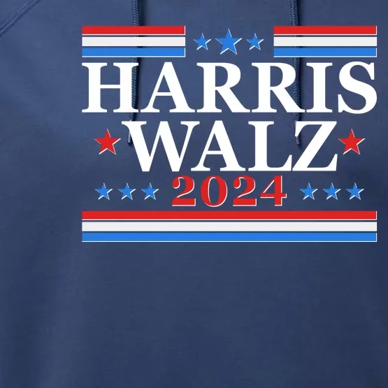 Vote Kamala Harris Tim Walz 2024 Election Performance Fleece Hoodie