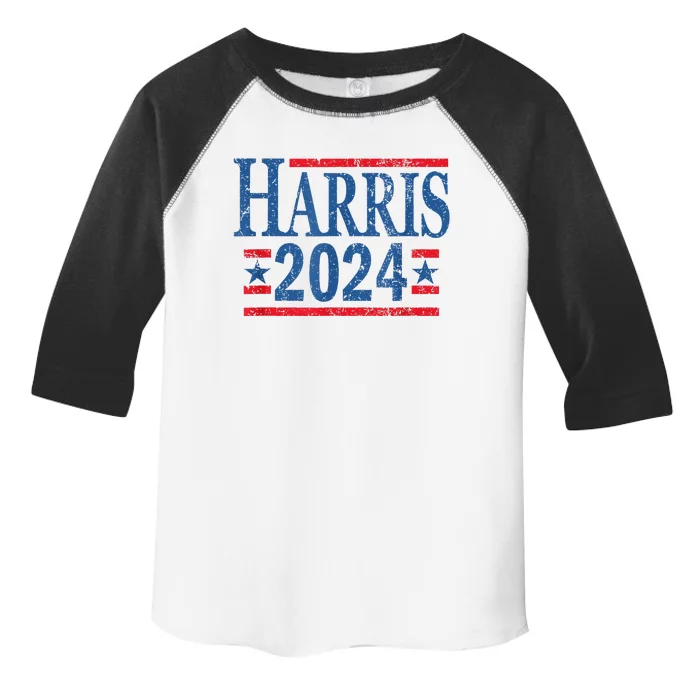 Vintage Kamala Harris 2024 Toddler Fine Jersey T-Shirt