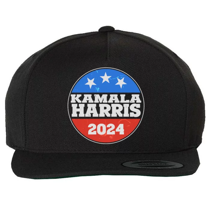 Vintage Kamala Harris 2024 Election Emblem Wool Snapback Cap