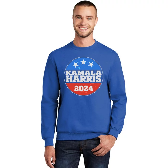 Vintage Kamala Harris 2024 Election Emblem Tall Sweatshirt