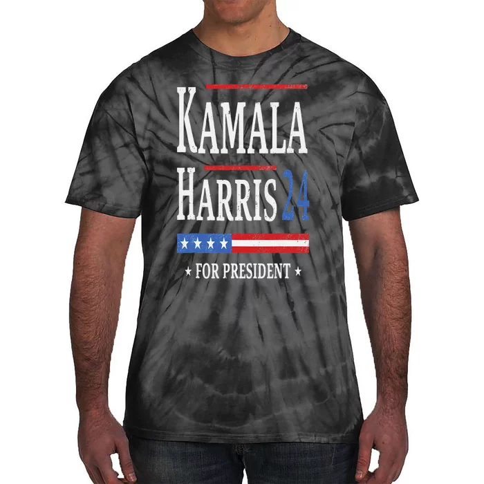 Vintage Kamala Harris 2024 For President Election Campaign Tie-Dye T-Shirt