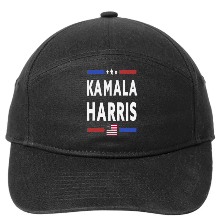 Vintage Kamala Harris 2024 For President Election Campaign 7-Panel Snapback Hat