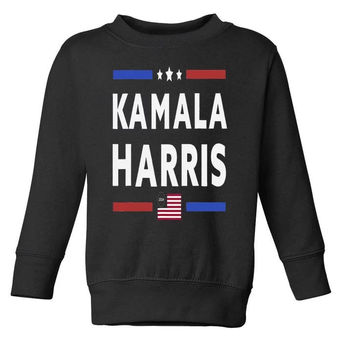 Vintage Kamala Harris 2024 For President Election Campaign Toddler Sweatshirt