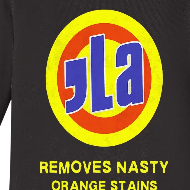 Vote Kamala Harris 2024 Removes Nasty Orange Stains Baby Long Sleeve Bodysuit