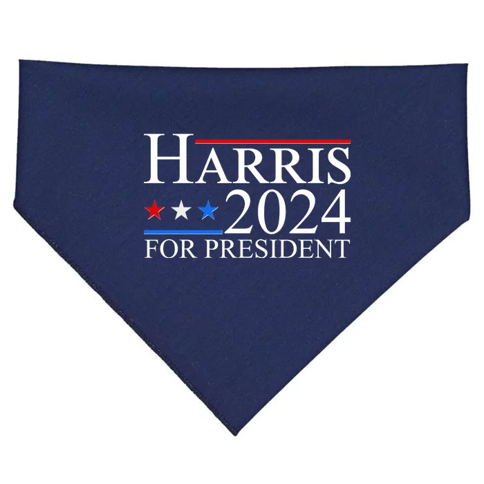 Vote Kamala Harris 2024 For President 2024 Election USA-Made Doggie Bandana