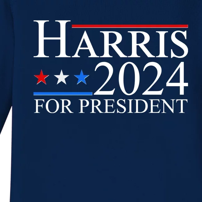 Vote Kamala Harris 2024 For President 2024 Election Baby Long Sleeve Bodysuit