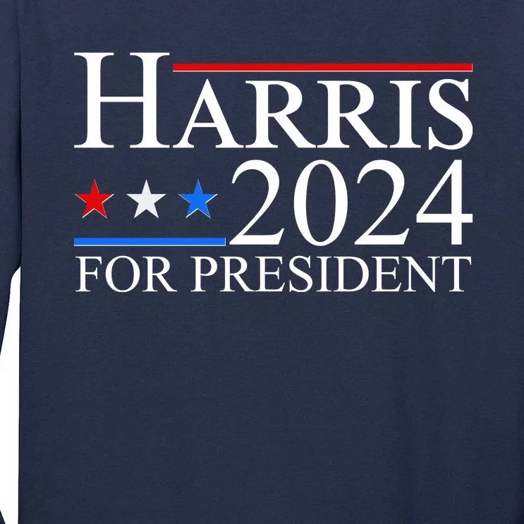 Vote Kamala Harris 2024 For President 2024 Election Tall Long Sleeve T-Shirt