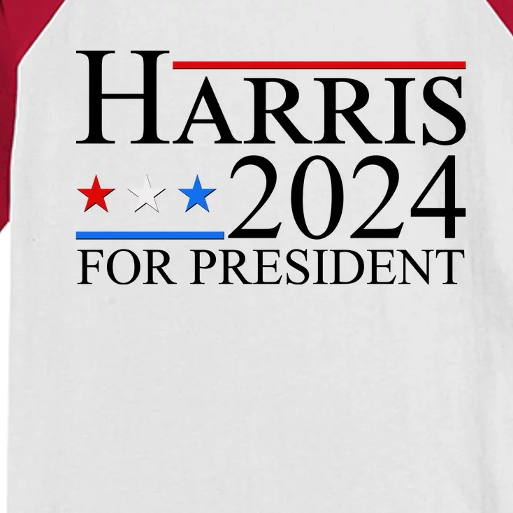 Vote Kamala Harris 2024 For President 2024 Election Kids Colorblock Raglan Jersey