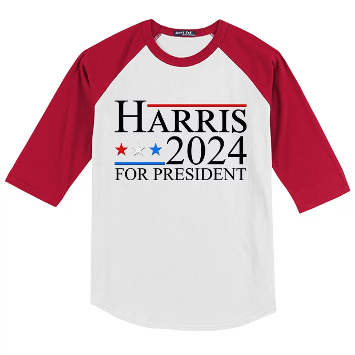 Vote Kamala Harris 2024 For President 2024 Election Kids Colorblock Raglan Jersey