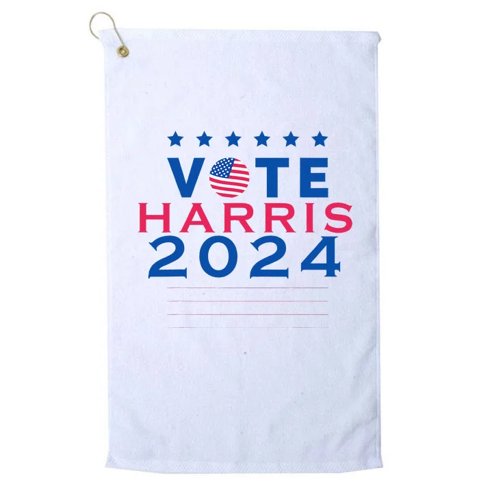 Vote Kamala Harris Harris 2024 Us Flag Democratic President Platinum Collection Golf Towel