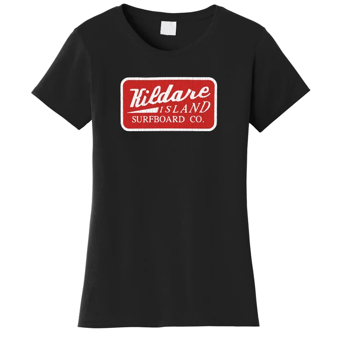 Vintage Kildare Island Surfboard Wear Paradise On Earth Women's T-Shirt