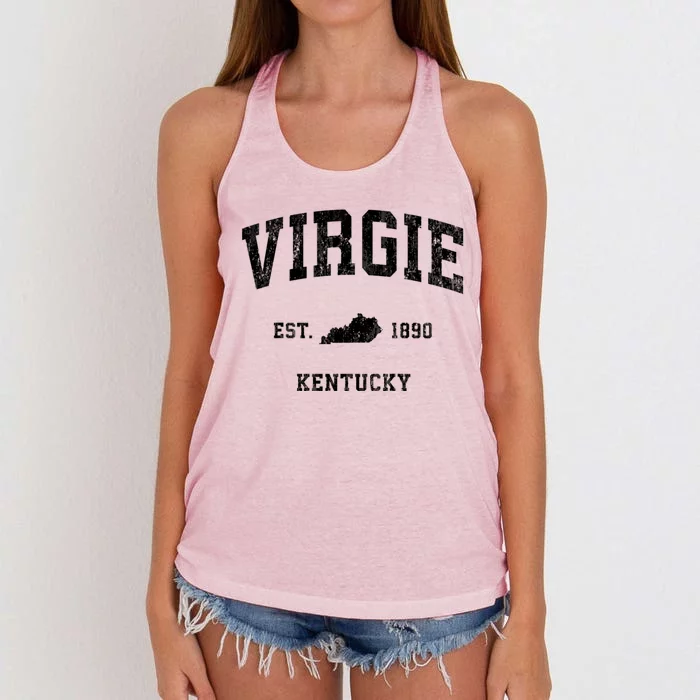 Virgie Kentucky Ky Vintage Athletic Women's Knotted Racerback Tank