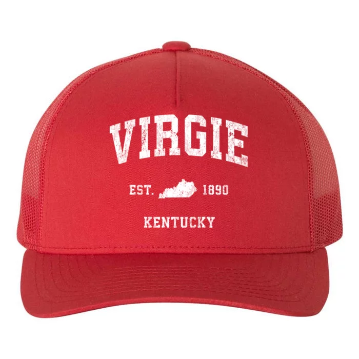 Virgie Kentucky Ky Vintage Athletic Yupoong Adult 5-Panel Trucker Hat