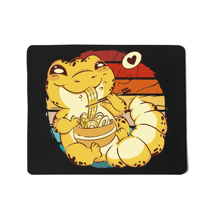 Vintage kawaii leopard gecko eating ra animal ra lover Mousepad