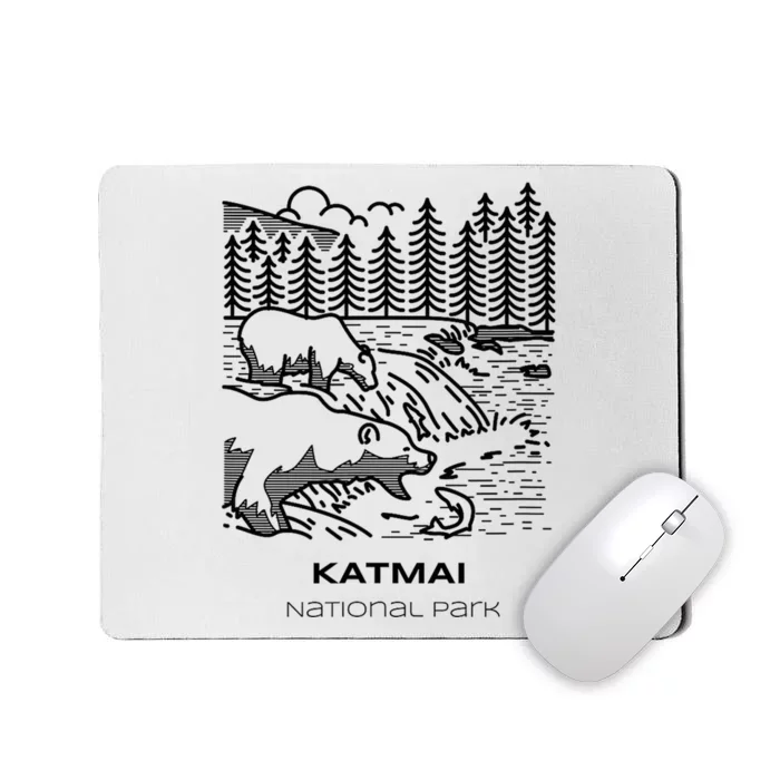 Vintage Katmai National Park Hike Mousepad