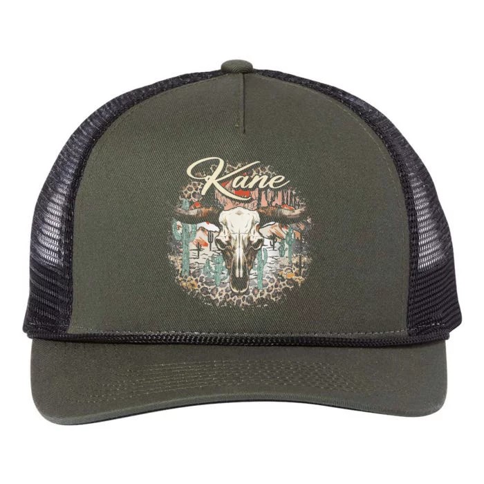 Vintage Kane Personalized Last Name Retro Custome Name Pride Retro Rope Trucker Hat Cap