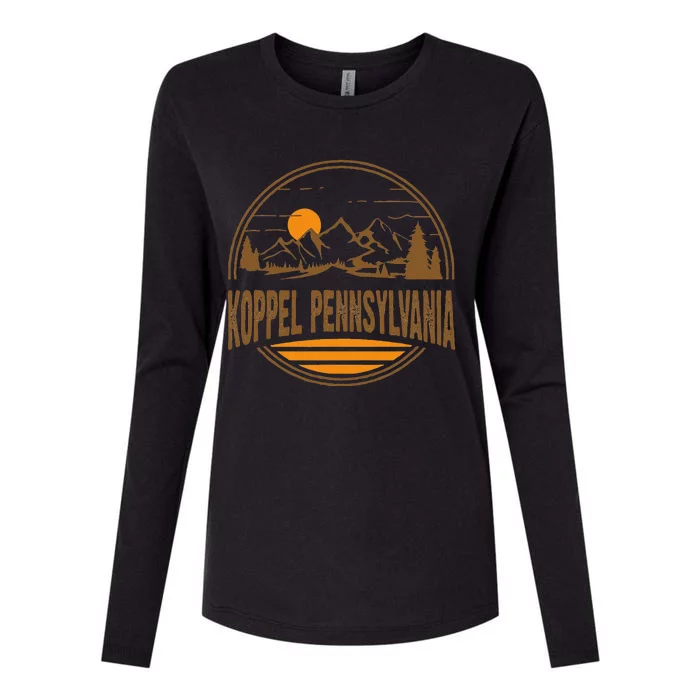 Vintage Koppel Pennsylvania Mountain Hiking Souvenir Womens Cotton Relaxed Long Sleeve T-Shirt