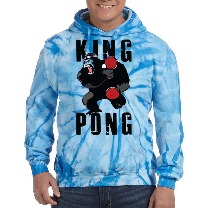 Vintage King Pong Ping Pong Table Tennis Player Game Gift Tie Dye Hoodie