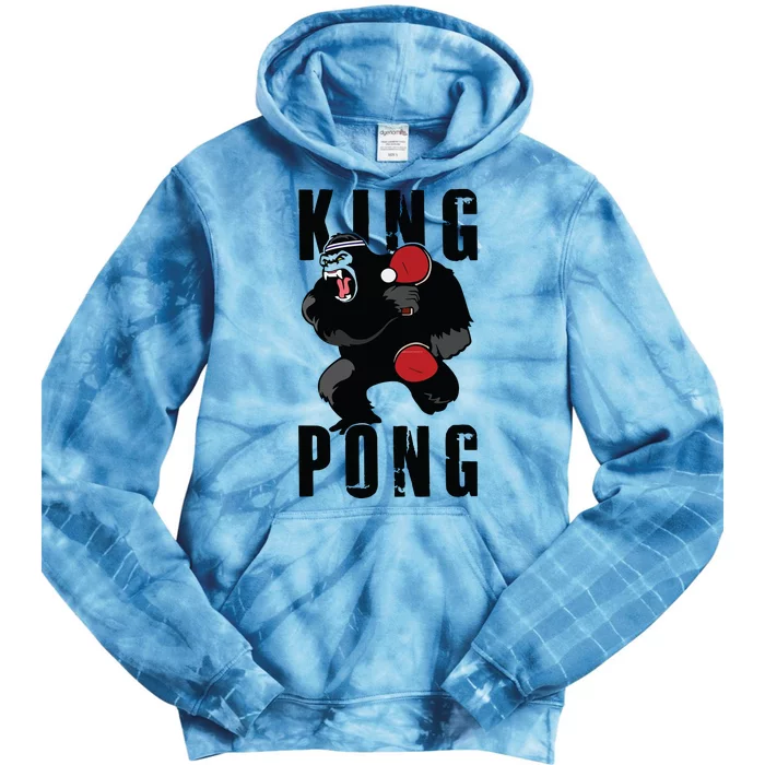 Vintage King Pong Ping Pong Table Tennis Player Game Gift Tie Dye Hoodie