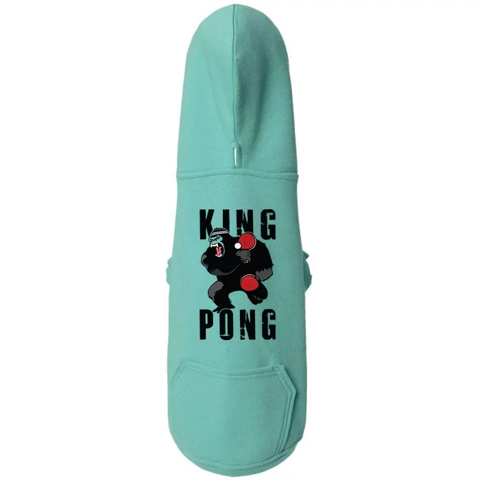 Vintage King Pong Ping Pong Table Tennis Player Game Gift Doggie 3-End Fleece Hoodie