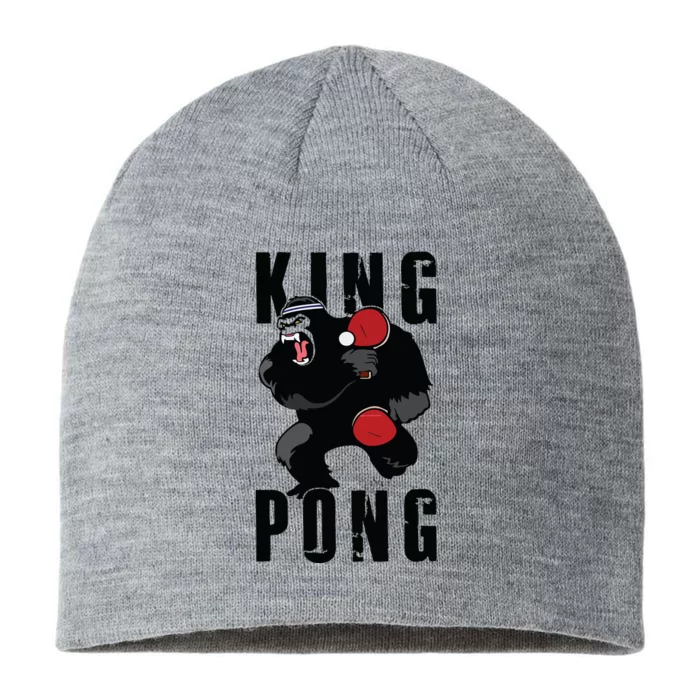 Vintage King Pong Ping Pong Table Tennis Player Game Gift 8 1/2in Sustainable Knit Beanie